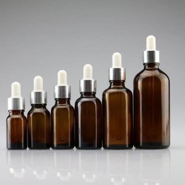 Lọ Chiết Serum ❤ TRÙM SỈ ❤ Lọ đựng tinh dầu 50ml Dày bóp giọt Khoen Bạc chiết serum , phụ kiện du lịch