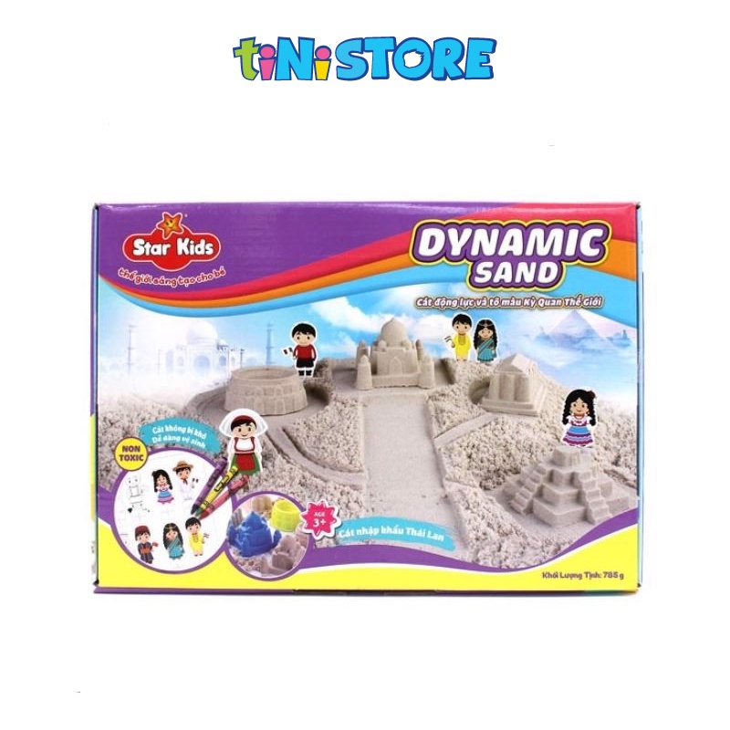 Đồ chơi trẻ em tiNiToy Cát động lực và tô màu Kỳ Quan Thế Giới Star Kids K-331
