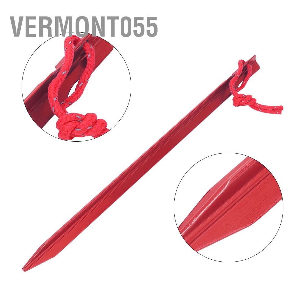 Có thể bán buôn 4 CÁI 23 cm Hợp kim nhôm ngoài trời Kéo dài Siêu nhẹ Lều cắm trại Chốt cọc móng Vermont055 Hàng giao ngay