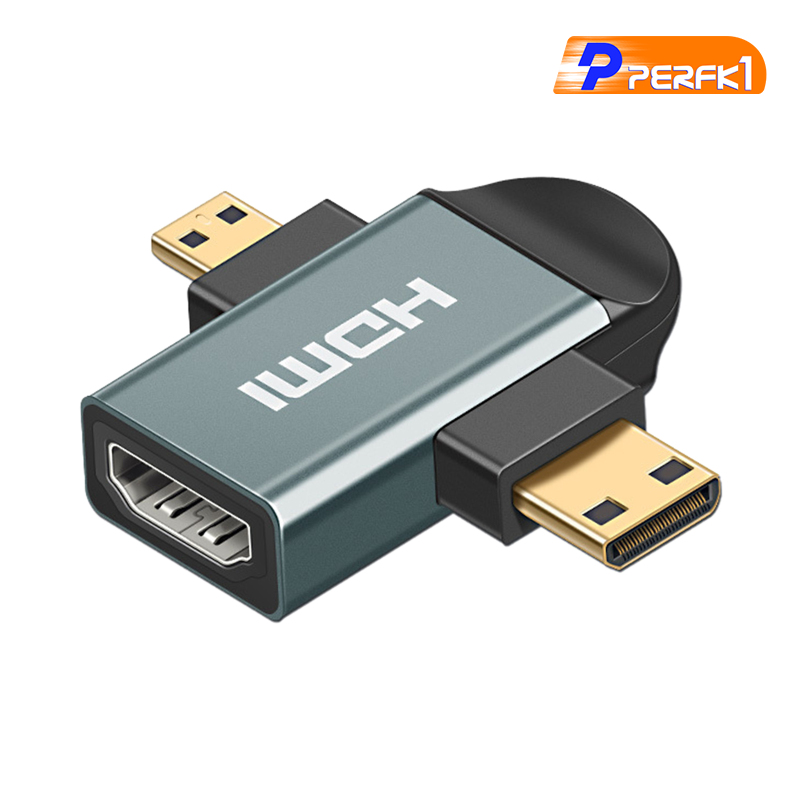 Đầu Chuyển Đổi 3 Trong 1 Hdmi Cái Sang Mini Hdmi Đực + Micro Hdmi Đực