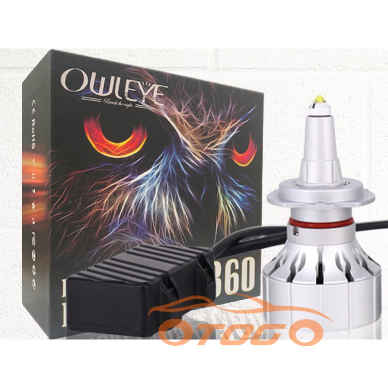 Đèn LED Ô Tô OWLEYE A360/Q5 Chân H7 , Chuyên Dụng Cho Xe Có Bi Cầu