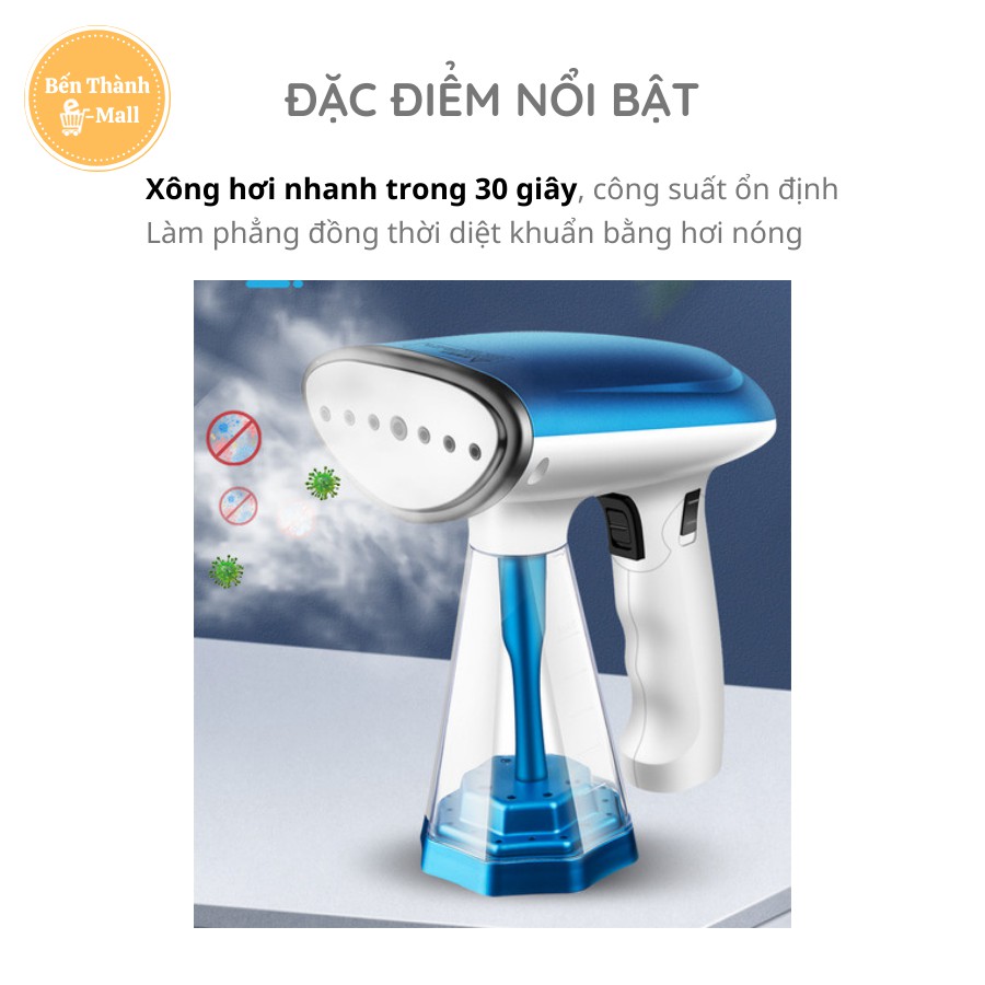 Bàn là (bản ủi) hơi nước cầm tay [Thế hệ mới] [Công suất cực mạnh 1500W]