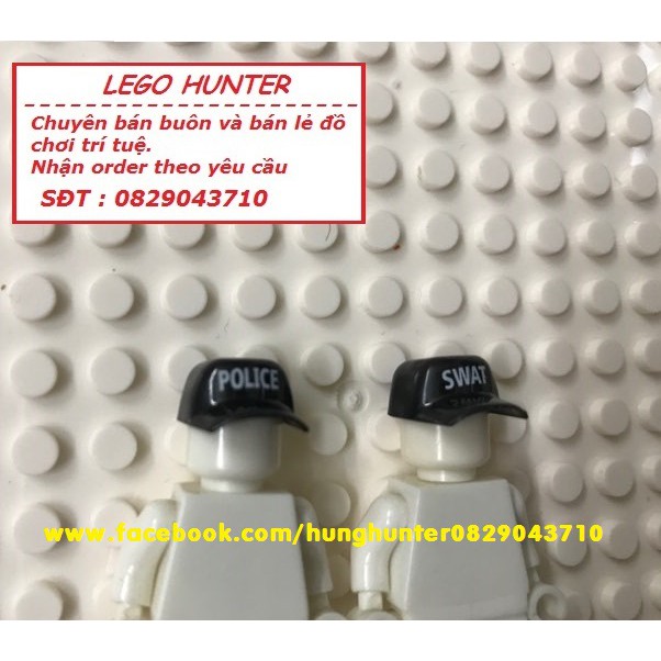 Phụ kiện Lego Army SWAT : mũ lưỡi chai