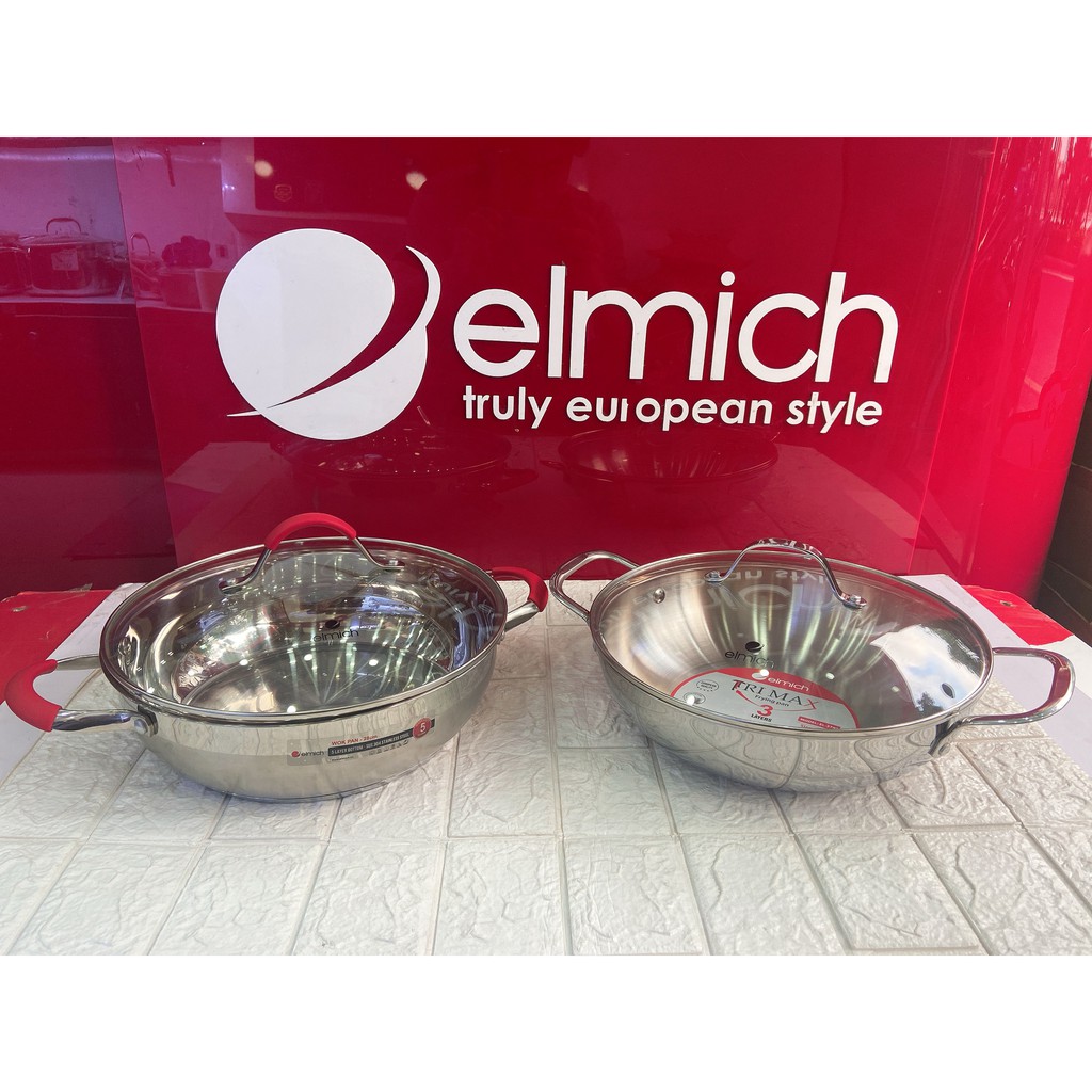 Nồi lẩu Elmich inox 304 26cm 28cm chảo xào elmich