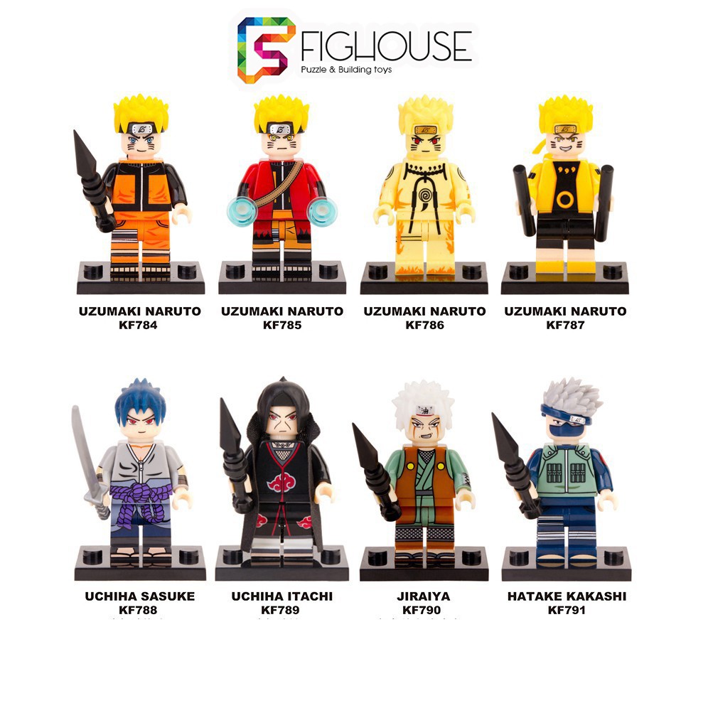 Xếp Hình Minifigures Naruto, Sasuke, Kakashi - Đồ Chơi Lắp Ráp non-lego KF6078 [A13]