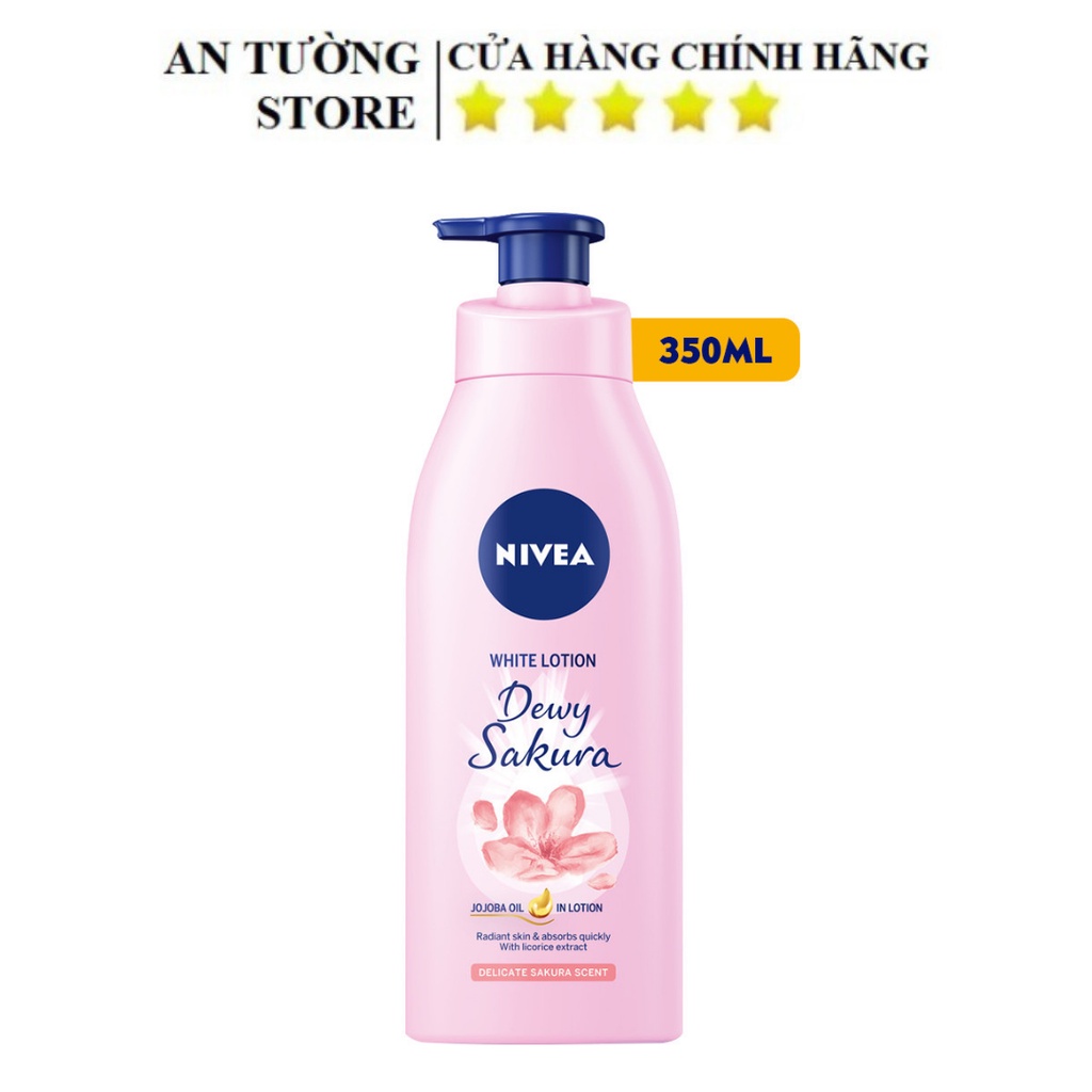 Sữa Dưỡng Thể Dưỡng Trắng Da Nivea Dewy Sakura 350ml - 85703