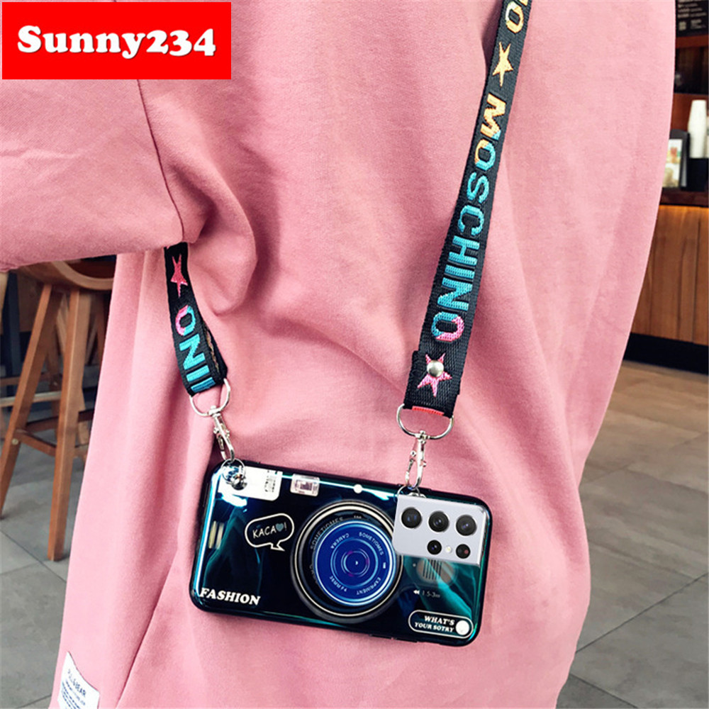 Ốp Điện Thoại Mềm + Giá Đỡ Cho Samsung A02S A01 S21 Plus Ultra S20 FE M51 A12 M01 Note 20 Ultra