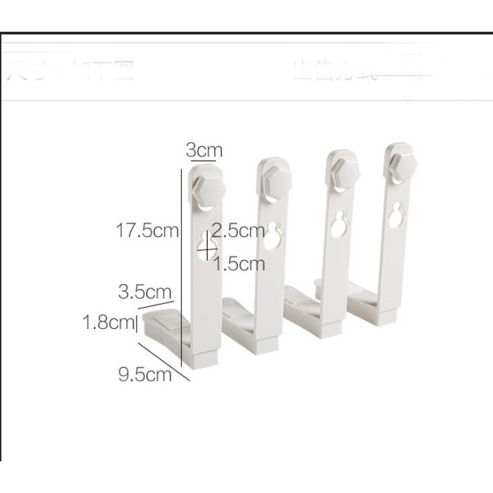 Set 4 chiếc kẹp cố định ga trải giường chống xê dịch, kẹp giữ ga trải giường an toàn tiện lợi