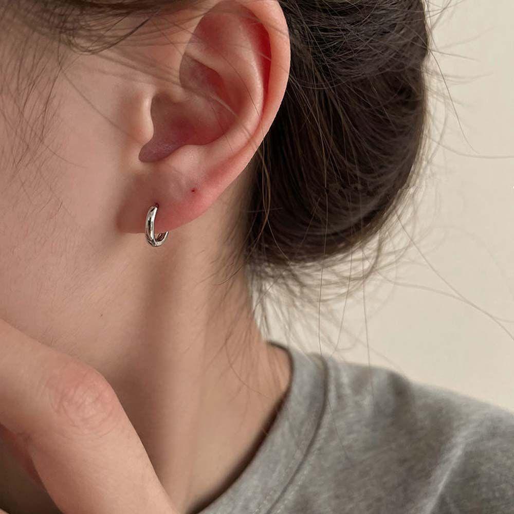 Bộ Khuyên Tai Kẹp Phong Cách Hàn Quốc Đơn Giản|Khuyên Tai Kẹp Tròn Nhỏ Không Xỏ Nhiều Màu Sắc Xu Hướng Cho Nữ