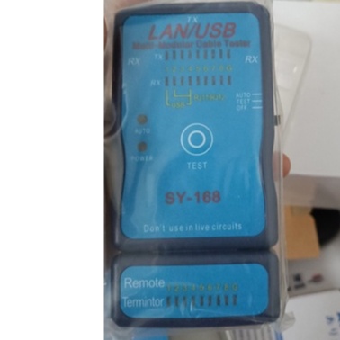 Bộ test mạng đa năng kiểm tra tín hiệu mạng chất lượng cao M 726 AT/SY 168, RJ45 RJ11 SY 468A3 tặng kèm pin 9V ECOBA