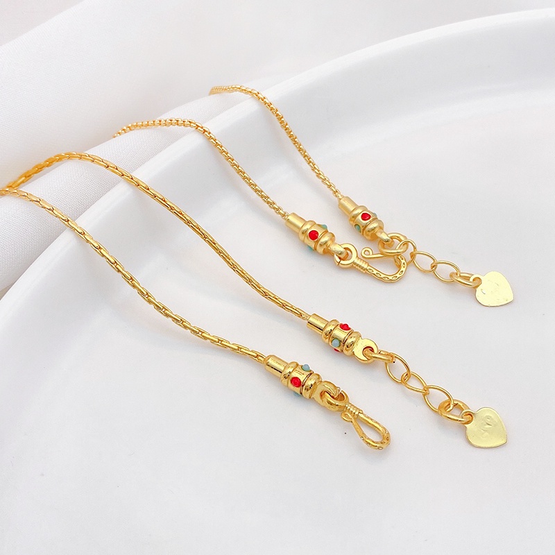 Vòng Đeo Tay Chuỗi Hạt Màu Vàng Lì Có Thể Điều Chỉnh Màu Sắc