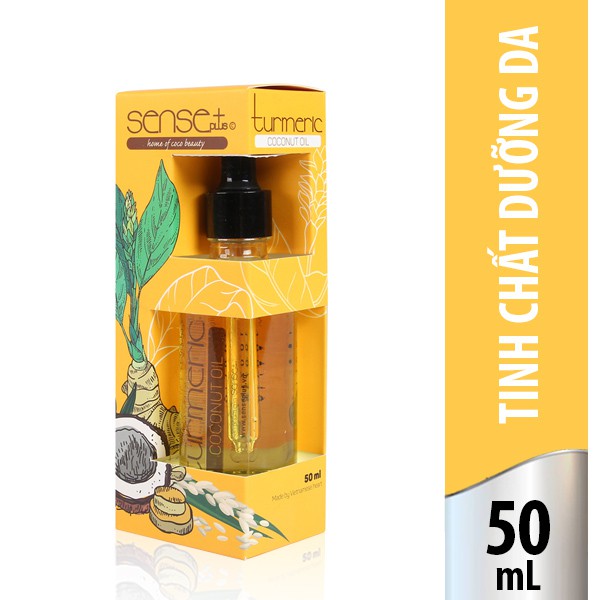 Dầu Dừa Dưỡng Trắng Da Sense Turmeric Coconut Oil 50ml