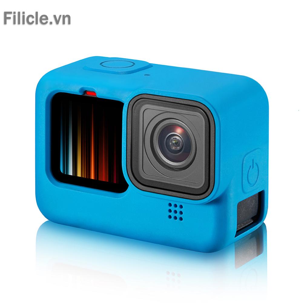Vỏ bảo vệ bằng silicon màu đen kèm nắp ống kính cho GoPro Hero 9
 | BigBuy360 - bigbuy360.vn