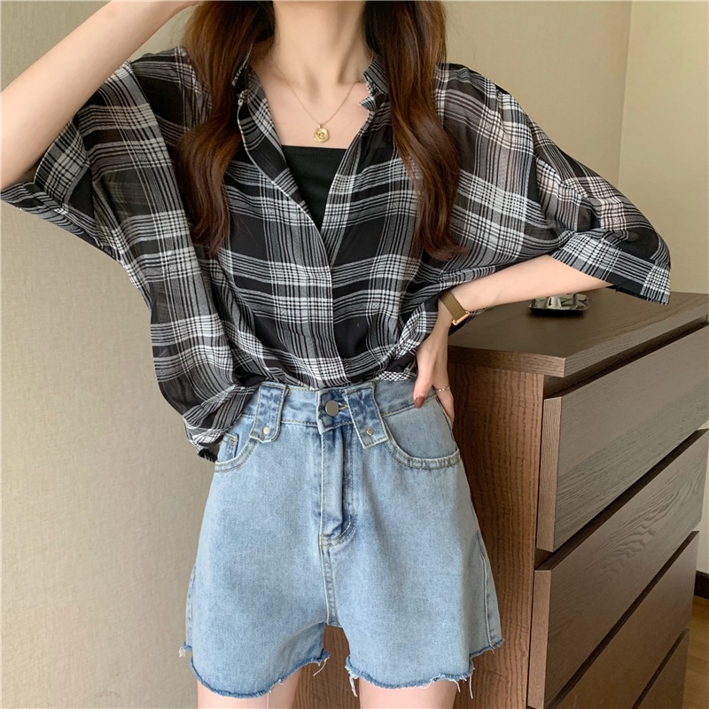 Áo Sơ Mi Chiffon Tay Ngắn Cổ Chữ V Thời Trang Dành Cho Nữ