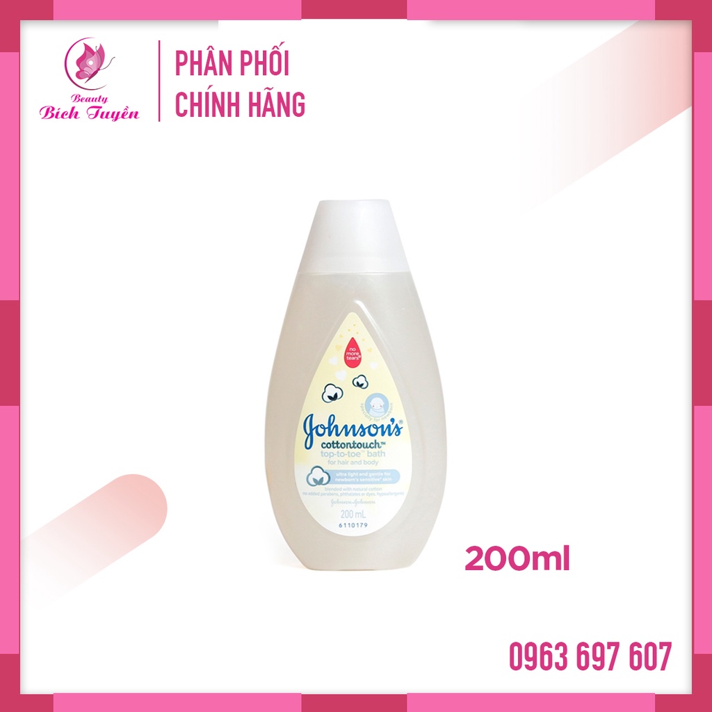 Sữa Tắm Gội Toàn Thân Em Bé Johnson's Mềm Mịn Cotton touch 200ml - 500ml