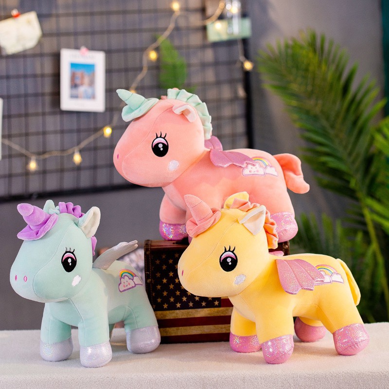 Gấu bông ngựa kỳ lân Pony Unicorn mềm mịn cho bé M2