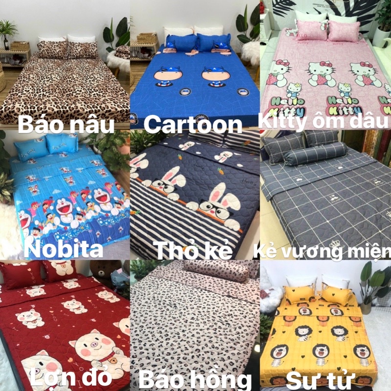 Set ga gối size đệm cao, size nhỡ cỡ đặt may riêng