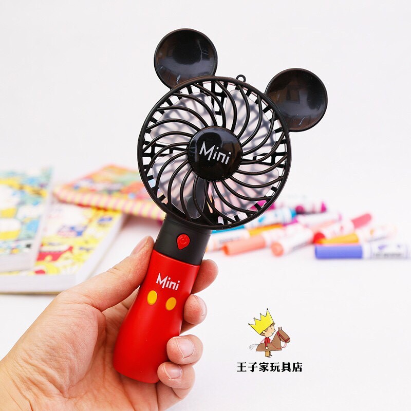 Quạt Mini Cầm Tay Hình Chuột Mickey Sạc Usb Siêu Đáng Yêu Cho Bé | BigBuy360 - bigbuy360.vn