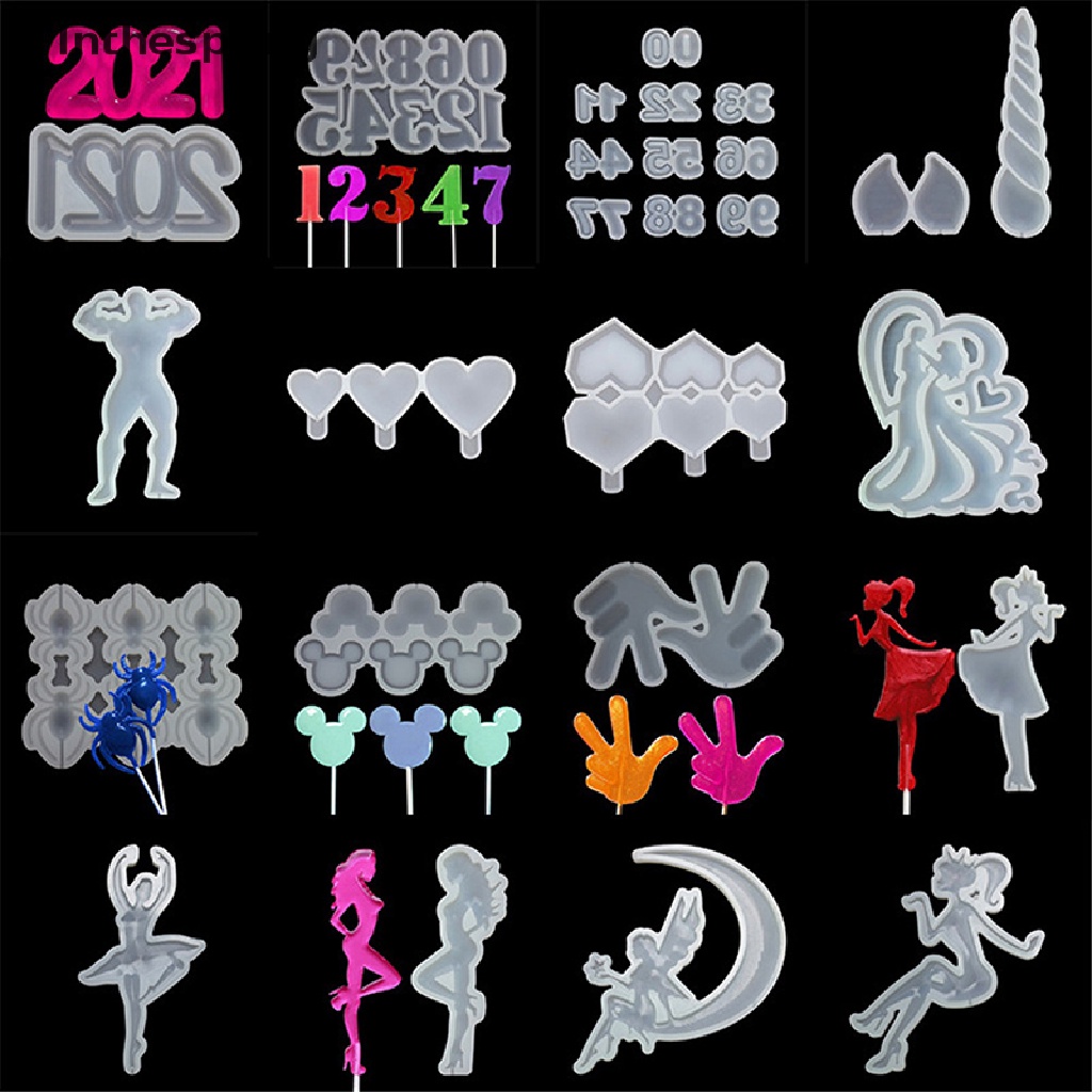 Khuôn Silicone Hình Trái Tim / Ngôi Sao 3D