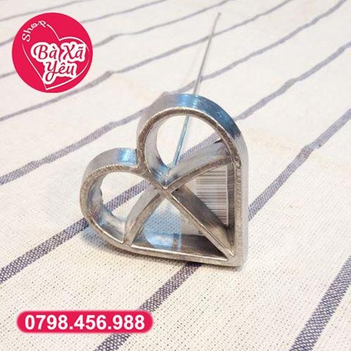 Combo 3 khuôn bánh nhúng loại dày hình trái tim - BX1478