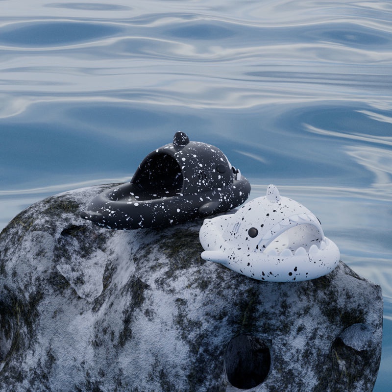 Dép Đi Trong Nhà & Ngoài Trời Chống Trượt Hình Cá Mập Thời Trang Mùa Hè Cho Cặ