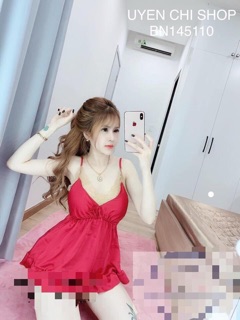 Sét bộ hai dây phi lụa phối ren ( ảnh thật dưới nền )