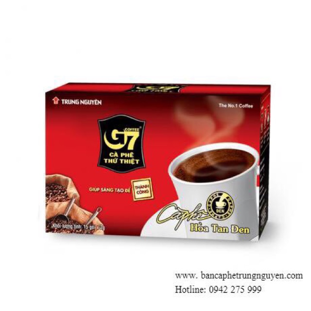 [CHÍNH HÃNG LOẠI CÓ TEM XÁC THỰC] Cà phê G7 Hoà tan đen NGUYÊN CHẤT