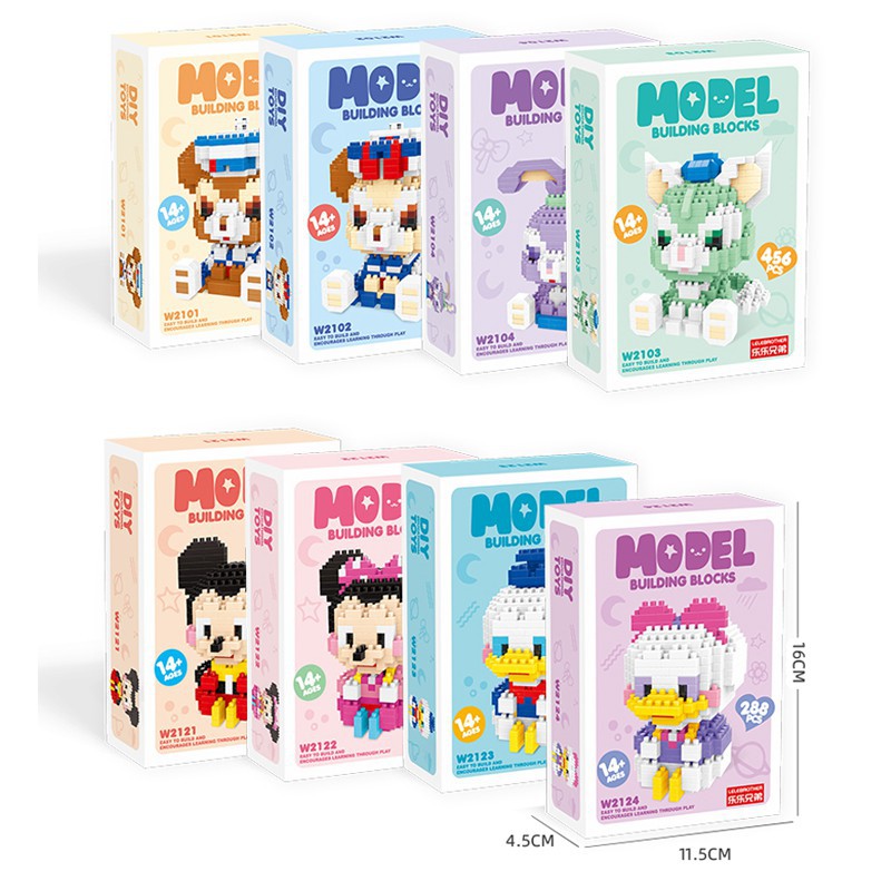 Đồ chơi lắp ráp mô hình nhân vật hoạt hình Disney cho bé