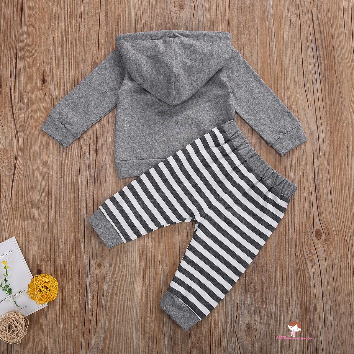 Set Áo Hoodie Và Quần Dài Kẻ Sọc Cho Bé Trai 7-0 - 24 Tháng Tuổi