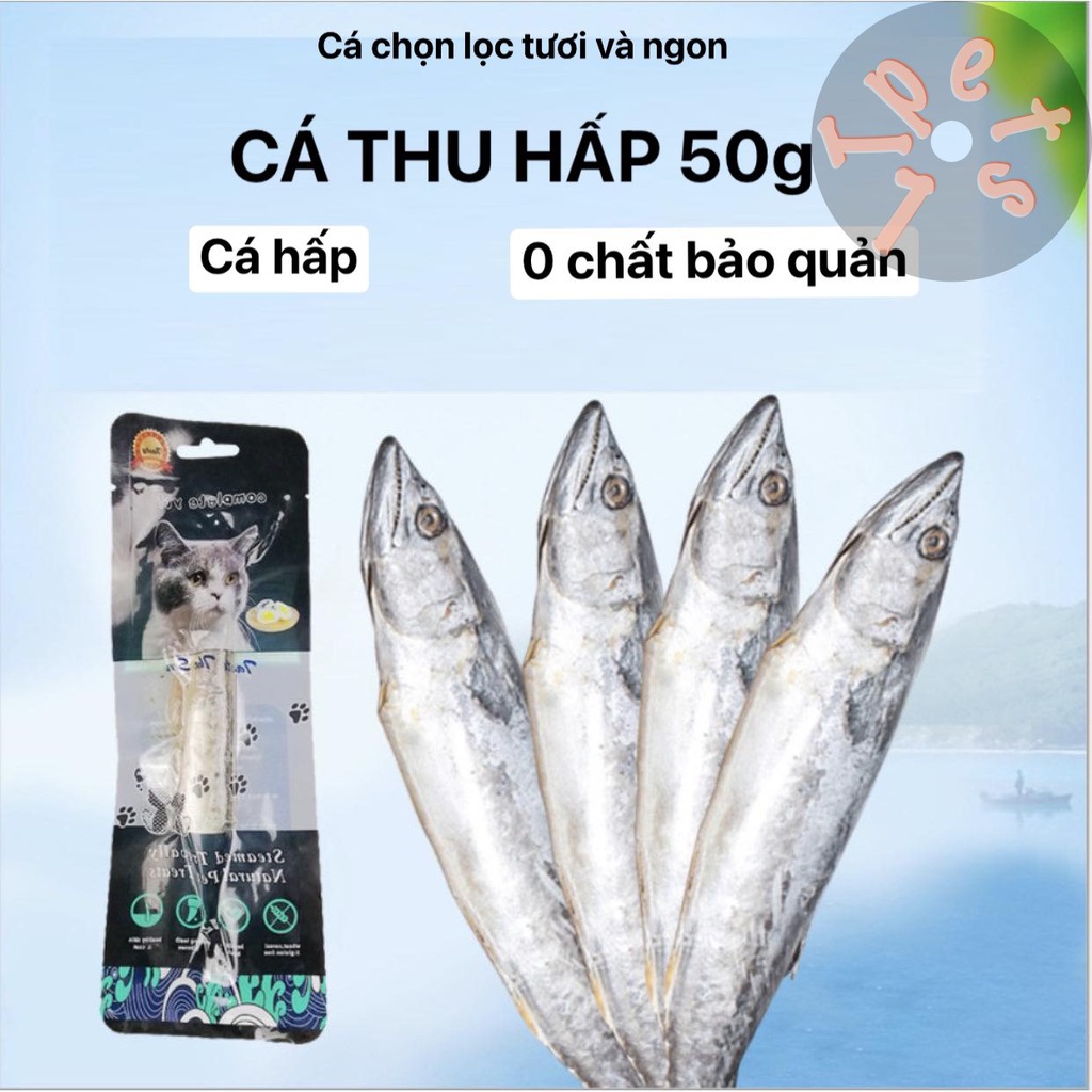 Cá thu biển hấp nguyên con ăn liền cho mèo - Taste The Sea (50gr)