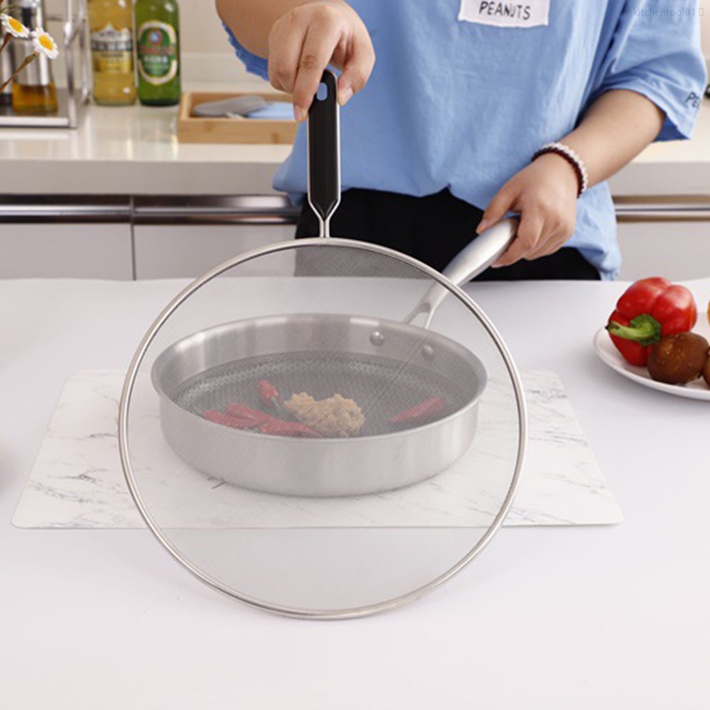 Nắp Đậy Chống Văng Dầu Bằng Thép Không Gỉ 25cm Cho Chảo Chiên
