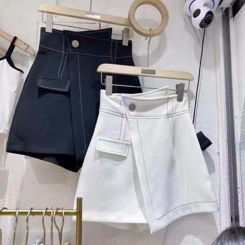 (HOT 2021) VÁY CHỮ A VẠT CHÉO VIỀN CHỈ NỔI,QUẦN GIẢ VÁY VẠT CHÉO VIỀN CHỈ NỔI | BigBuy360 - bigbuy360.vn