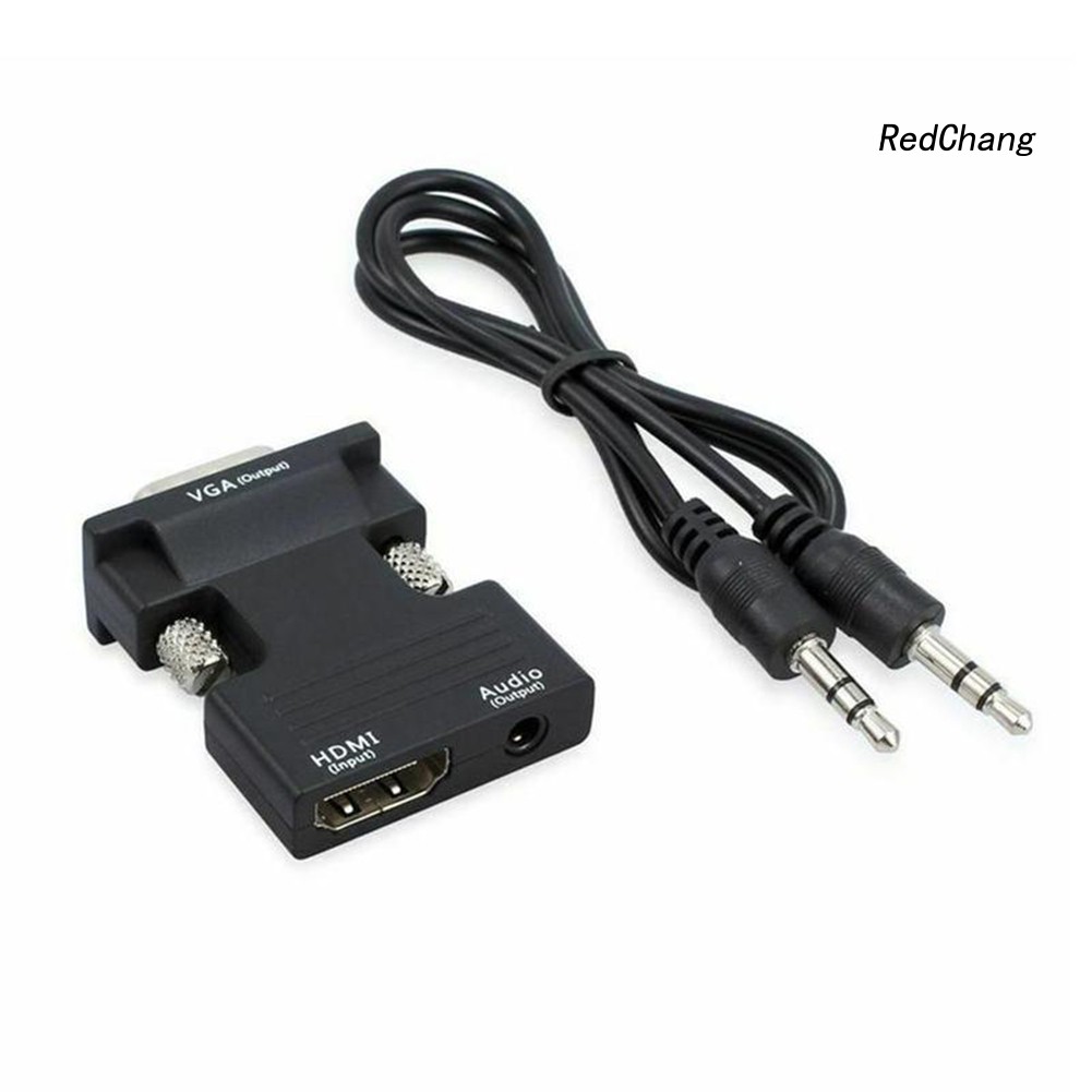Đầu chuyển đổi SPQ cổng 1080P HDMI sang VGA có cáp âm thanh cho PC HDTV
