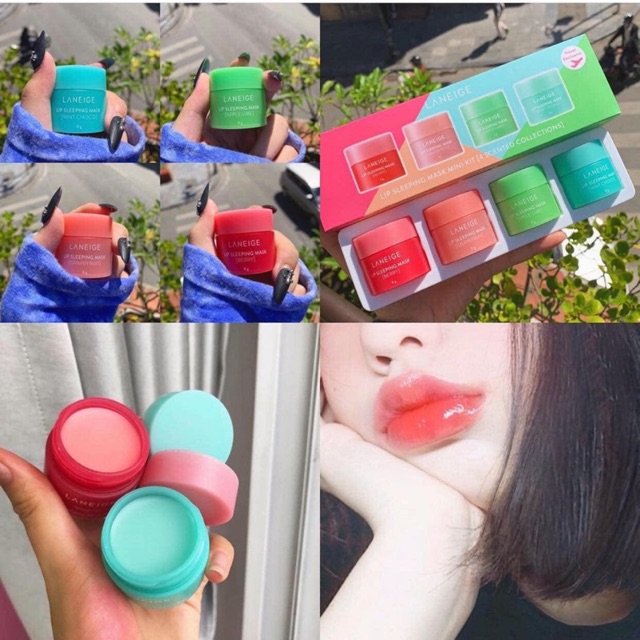 ( sẵn - set ) SET NẠ NGỦ MÔI LIP SLEEPING MASK MINI KIT 8g Hủ | BigBuy360 - bigbuy360.vn