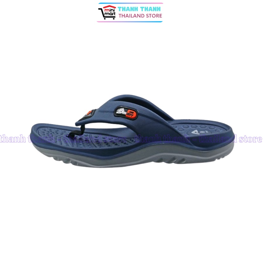 Dép Nam xỏ ngón Thái Lan Adda 5TD57, Dép đúc nguyên khối siêu bền, đế hạt massage