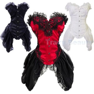 Áo corset overbust cúp ngực viền ren gợi cảm