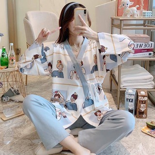 Bộ ngủ dài dáng yukata nhiều mẫu siêu xinh