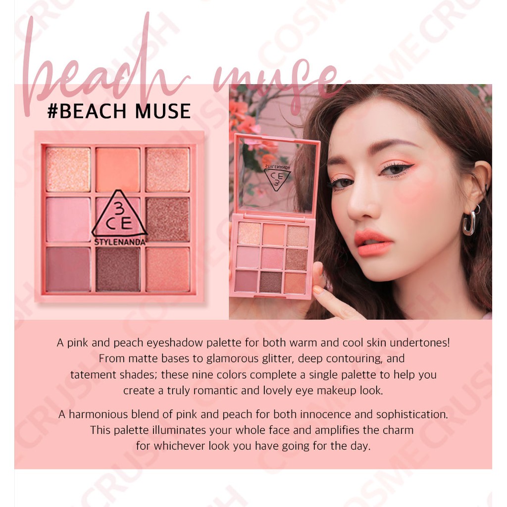 (Hàng Mới Về) Bảng Phấn Mắt 3ce Nhiều Màu Trang Điểm Đa Năng // 3CE Multi Eye color palettes 3 Type | BigBuy360 - bigbuy360.vn