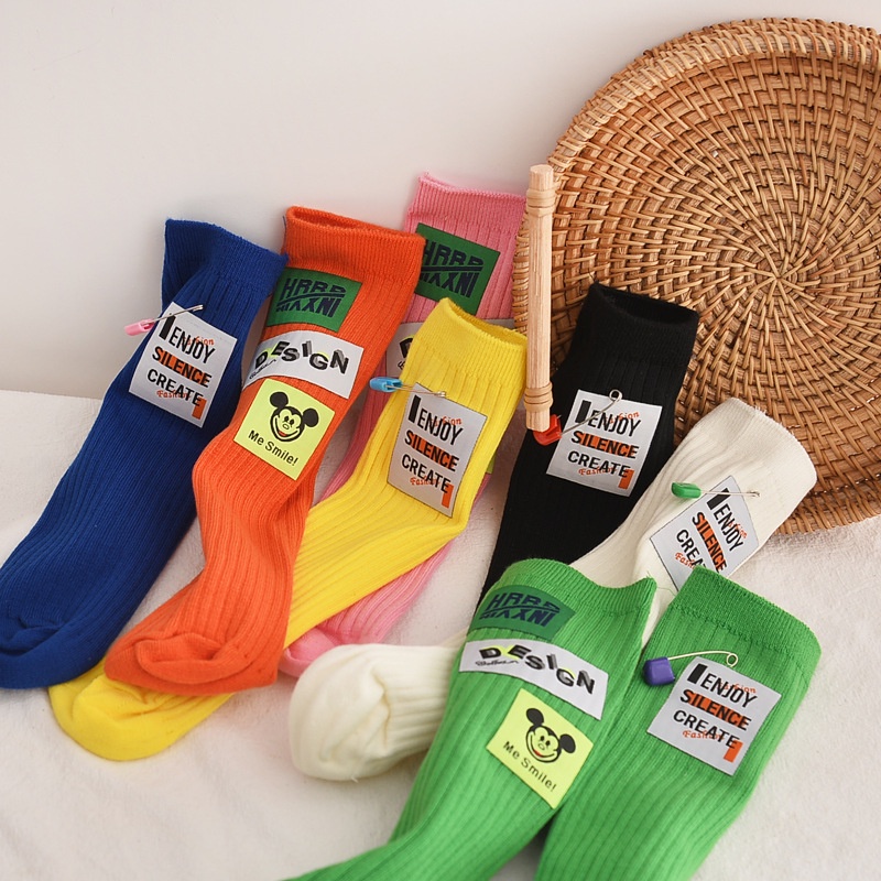 Vớ Dài Đến Đầu Gối Chống Muỗi Màu Sắc Cầu Vồng Dành Cho Bé Gái 2-8 Tuổi