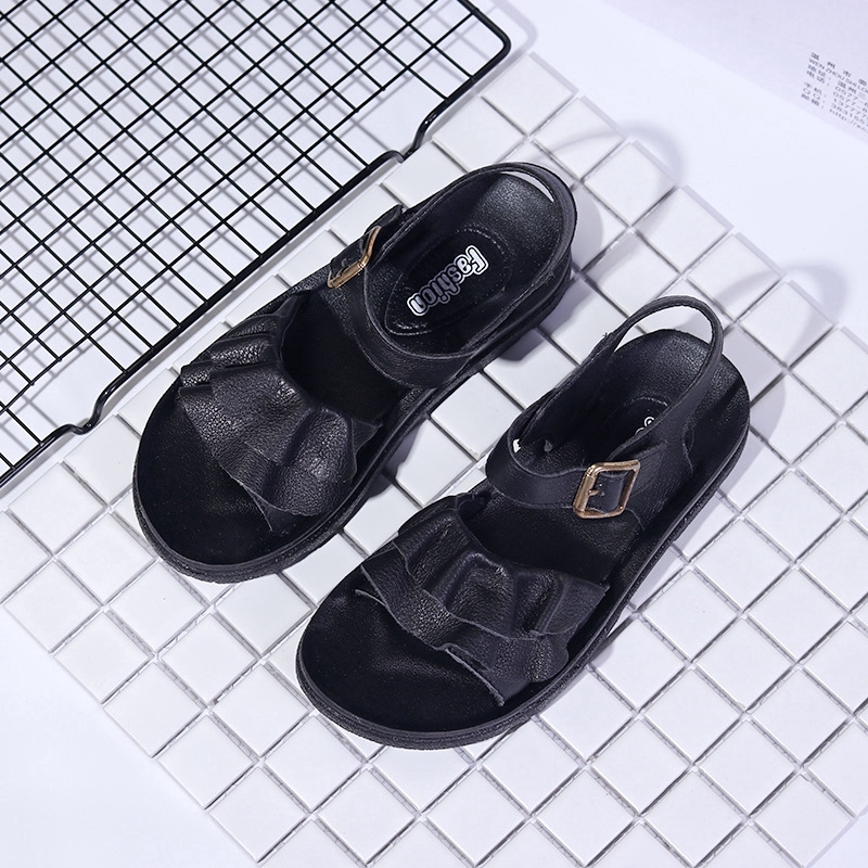 Giày Sandal Da Mềm Thời Trang Cho Bé Gái