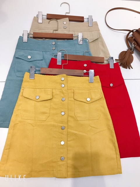 Chân váy dáng A nhung tăm quảng châu CV932 nữ | BigBuy360 - bigbuy360.vn