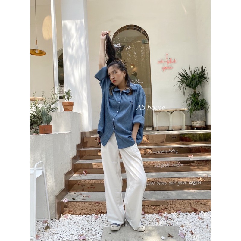 Áo Sơ Mi Nhung Form Rộng BIGSIZE YOYO Unisex Nam/Nữ (Ảnh thật /Có Sẵn) | BigBuy360 - bigbuy360.vn