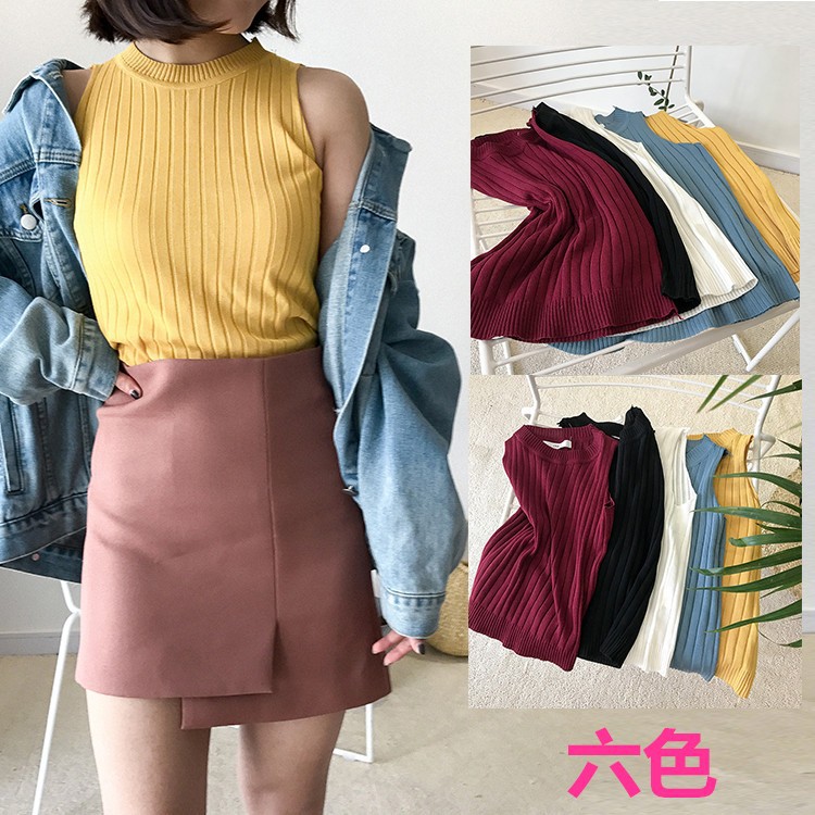 Áo Dệt Kim Sát Nách Dáng Ôm Phong Cách Thời Trang Hàn Quốc