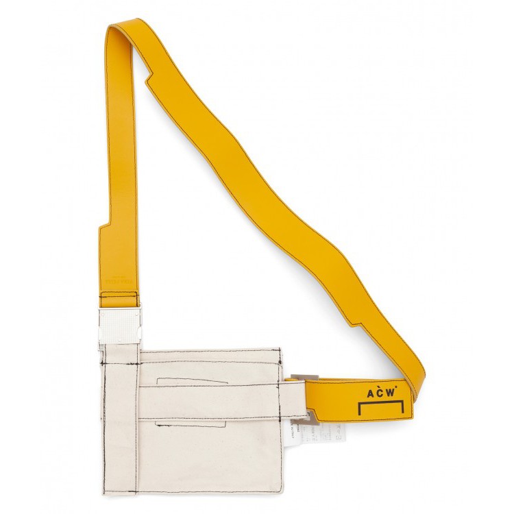 Túi đeo chéo A-COLD-WALL** leather strap canvas ultility bag