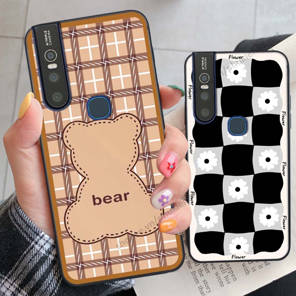 Ốp lưng Vivo V15 / V15 Pro ốp điện thoại LineBear, bé tóc xù, hoa siêu đẹp