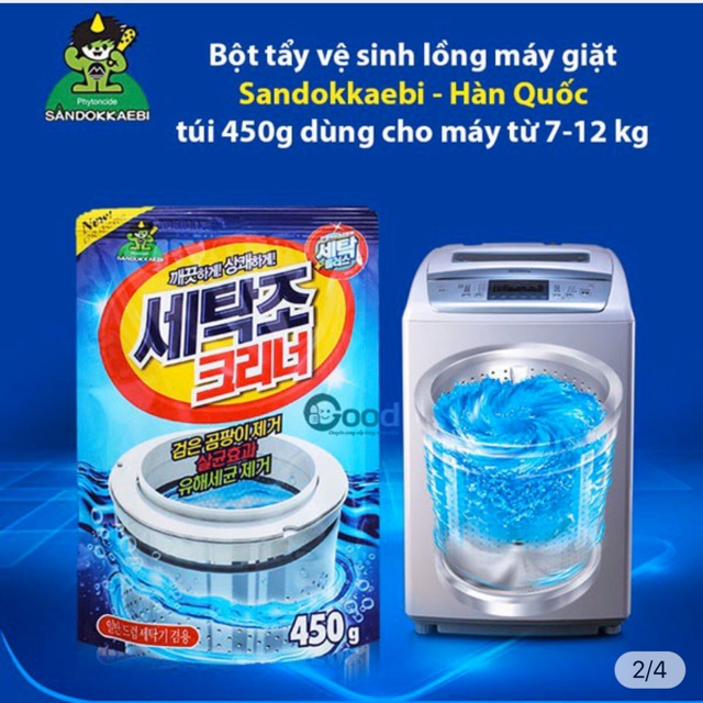 Bột vệ sinh tẩy lồng máy giặt
