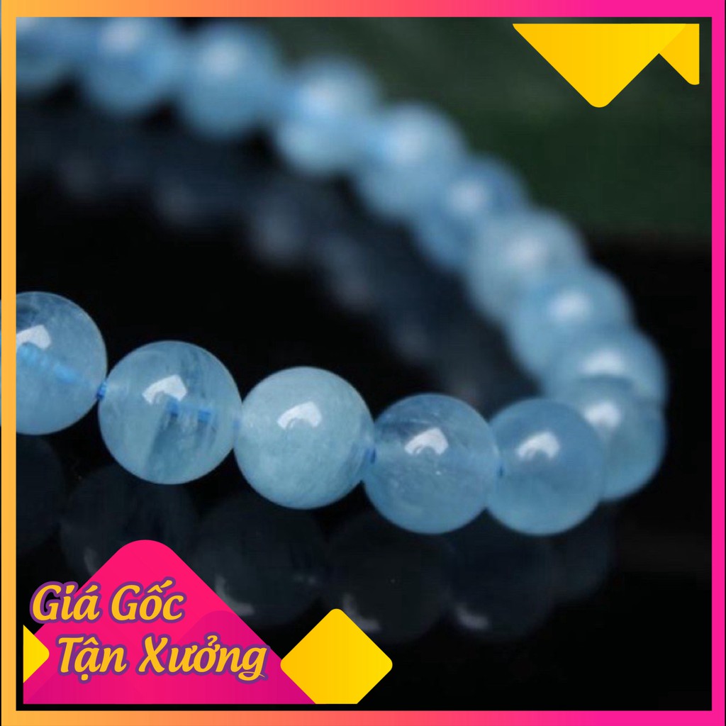 vòng tay aquamarine trong đẹp 8-9-10 li Siêu Thị Phong Thủy 9999