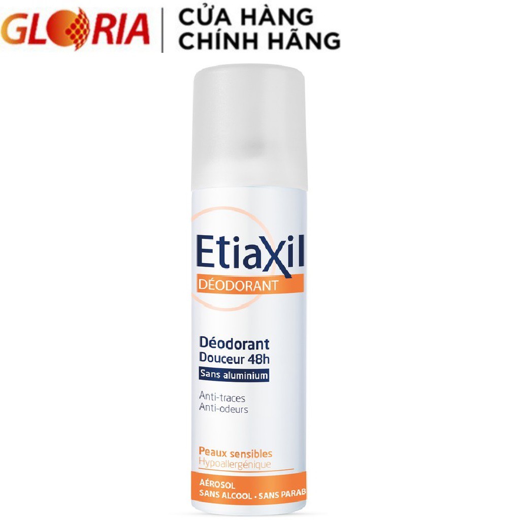 [Mã COSGLORIAT4 -8% đơn 250K] Xịt Khử Mùi Không Muối Nhôm Etiaxil Déodorant Douceur 48H Sans Aluminium 150ml