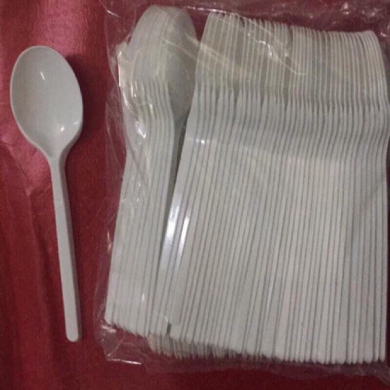 combo 100 thìa nhựa dùng 1 lần loại đẹp