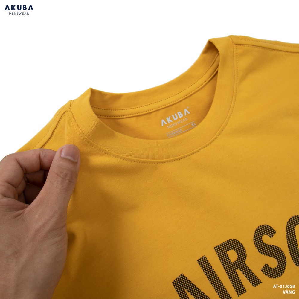 Áo thun nam in chữ tay ngắn Oversize AKUBA | 01J658 | BigBuy360 - bigbuy360.vn